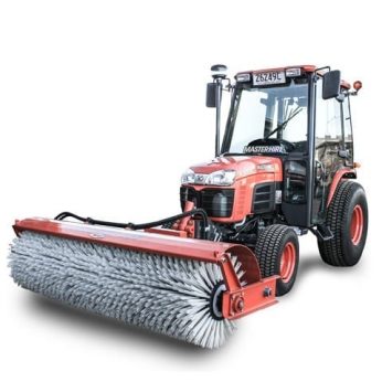 Tractor with Broom Attachment