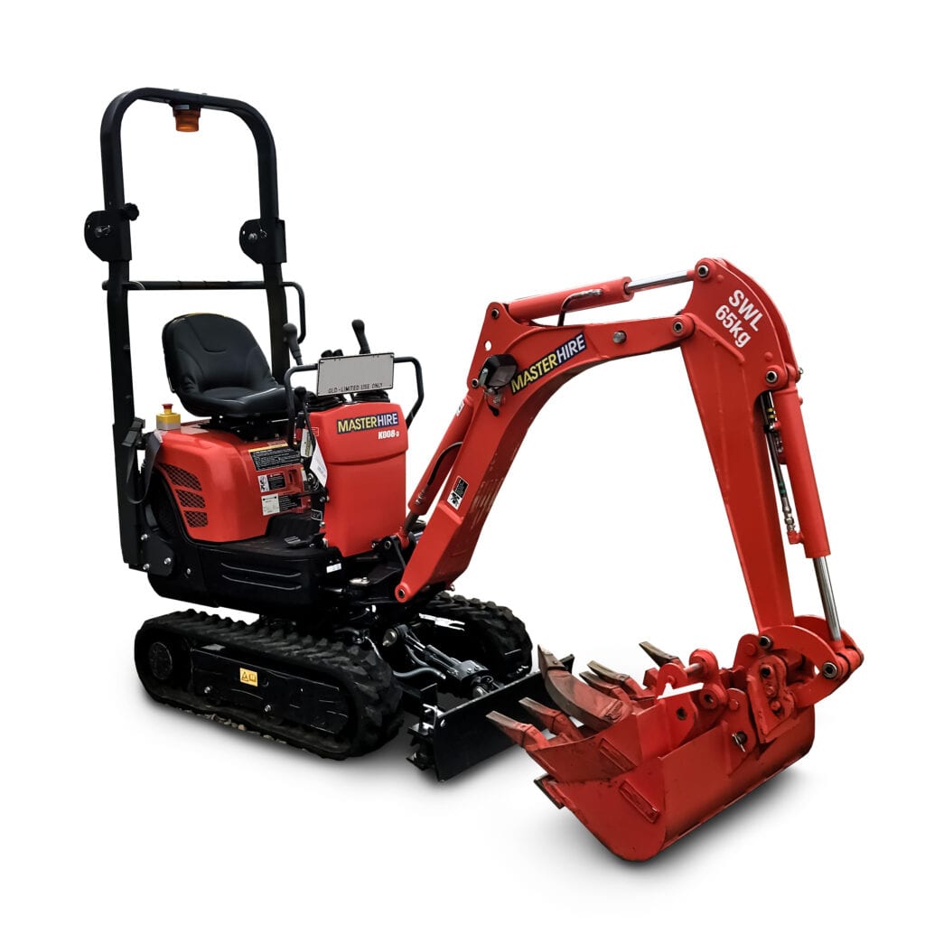 1t Micro Excavators for Hire Master Hire
