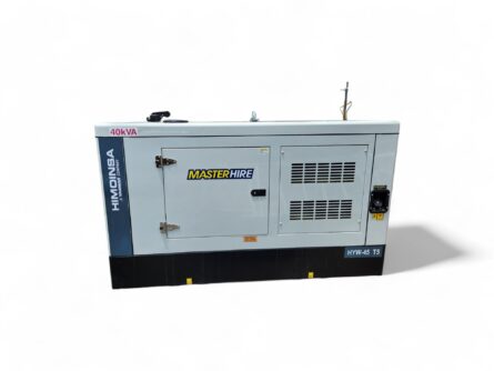 master hire portable diesel generator 40kva rear view