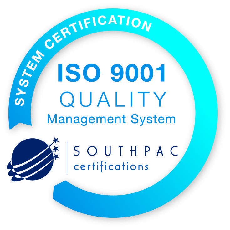 Southpac ISO 9001 System Certification Logo Master Hire